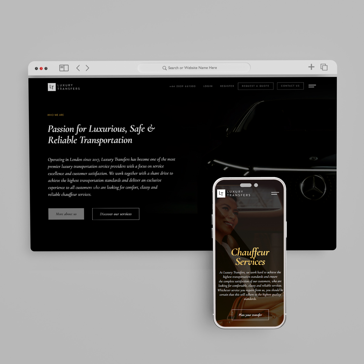 Luxury Transfer Services Website